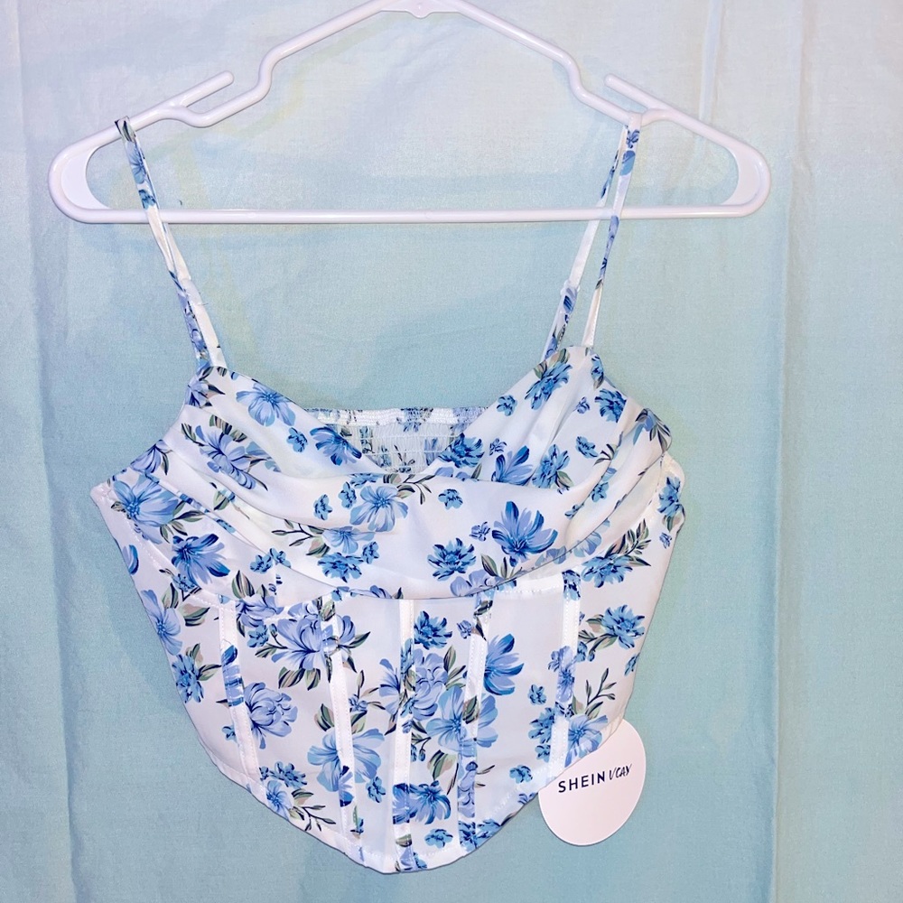 SHEIN *NEW*floral crop top